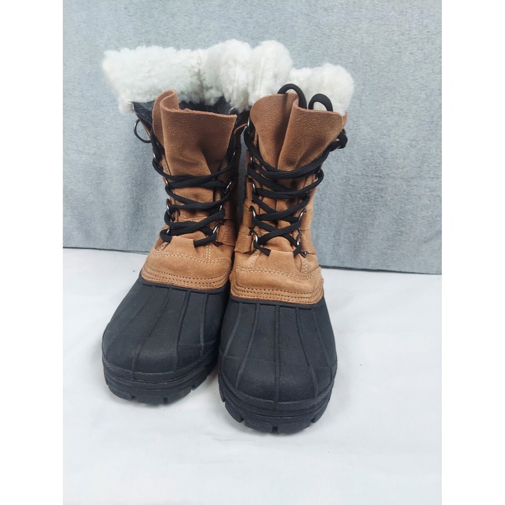 Thermolite Champion C9 Men's Insulated Winter Boots Size 8 Tan‎ and Black